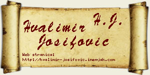 Hvalimir Josifović vizit kartica
